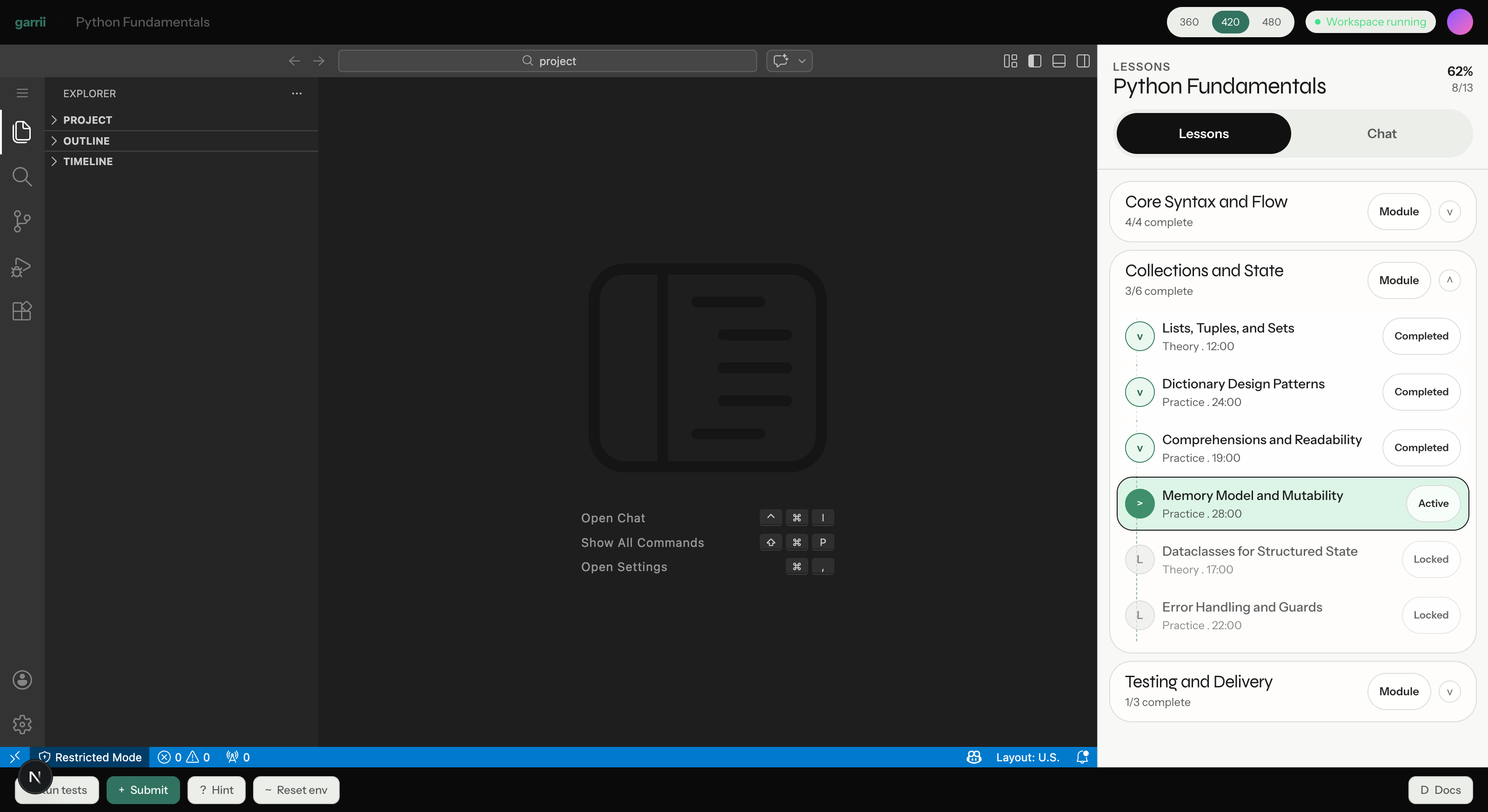 Live workspace persistence preview